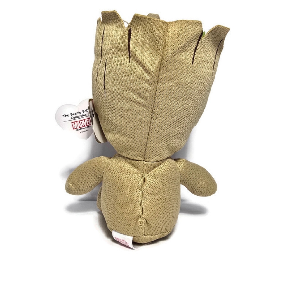 NWT TY Marvel GROOT - Soft Beanie Babies 7" Plush Superhero Baby Groot - Picture 5 of 8